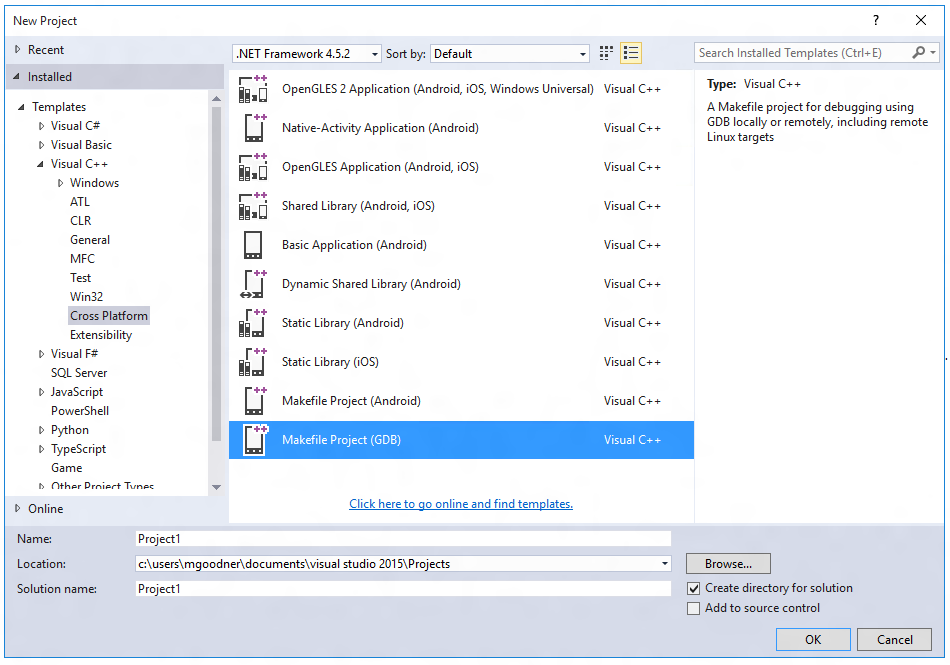 Visual studio gdb